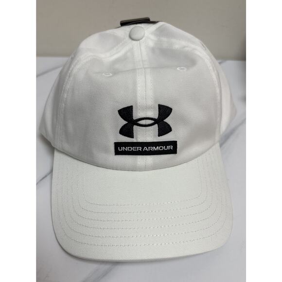 Under Armour UA Free Fit White Strapback Hats OSFM Lot of 4 NWT Logo Golf Caps - Picture 2 of 10